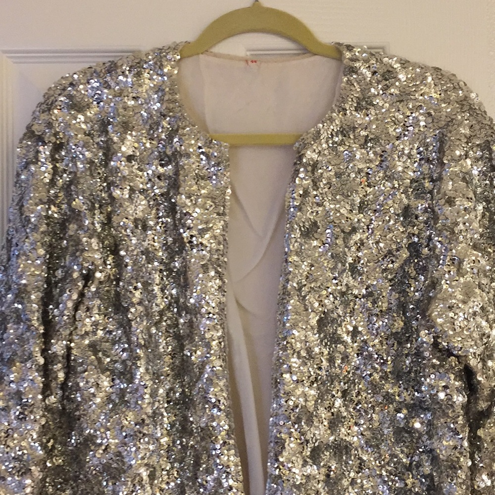 Gorgeous silver sequin jacket